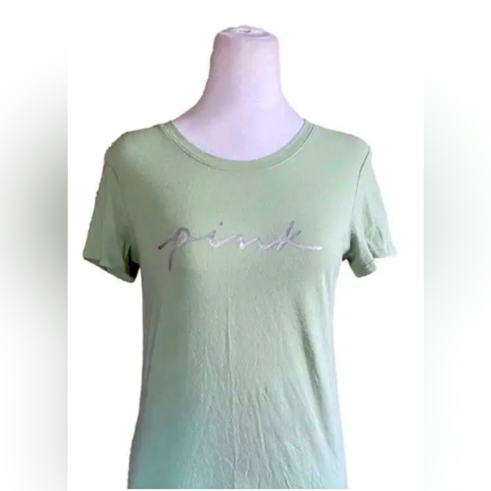 PINK Victoria's Secret Light Green Tee